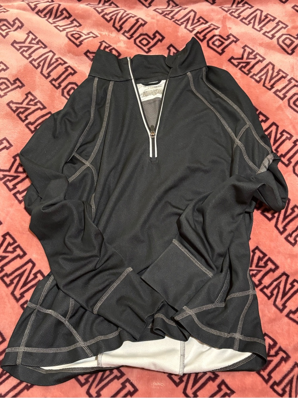 Women’s Black Half-Zip Performance Pullover Hoodie
